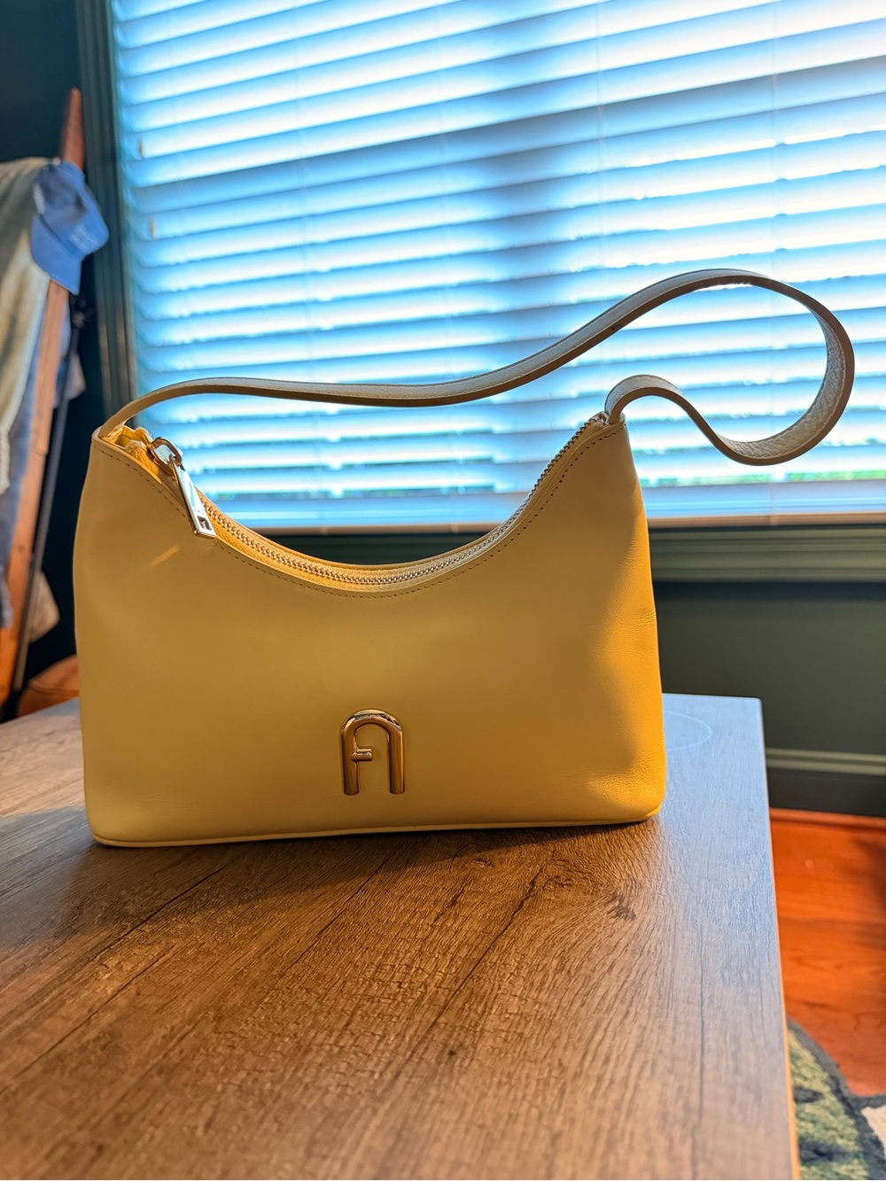 Furla Butter Yellow Women's Small Shoulder Bag - Minimalist Designer Style